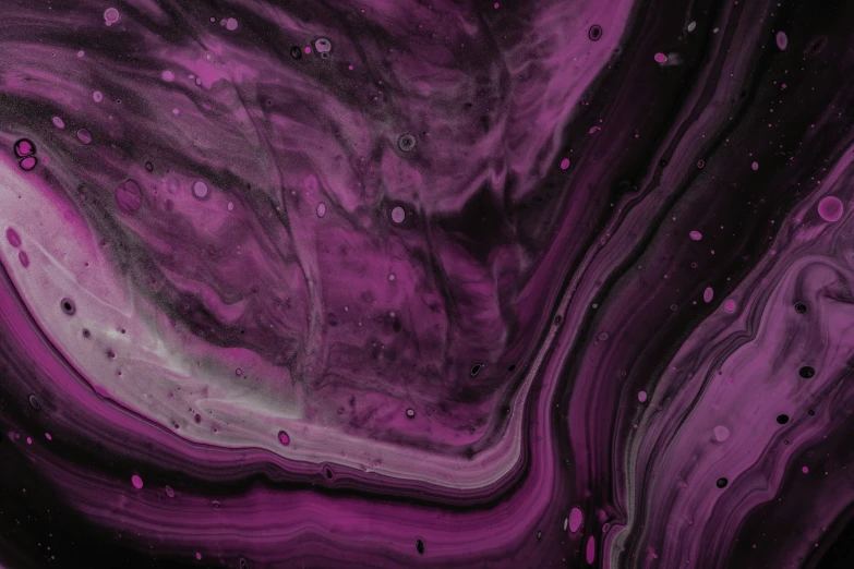 an abstract painting shows purple and black colors