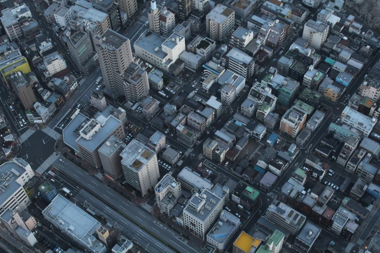 this po is an aerial view of buildings in a city