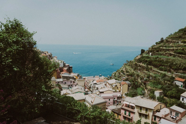 this is an image of a city nestled on a mountain