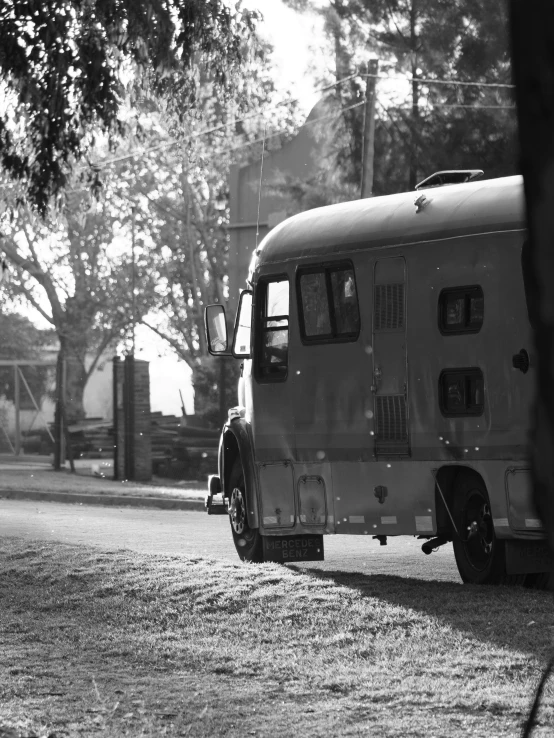 a gray truck parked on the side of the road