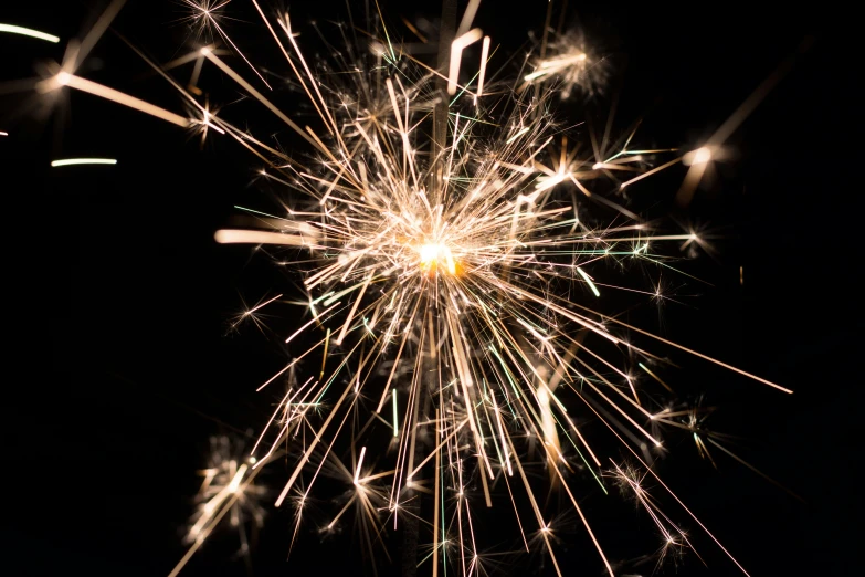 a fireworks display with a black background