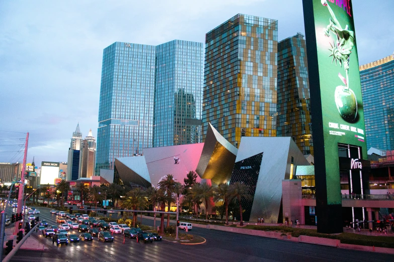 a large group of tall buildings in the city