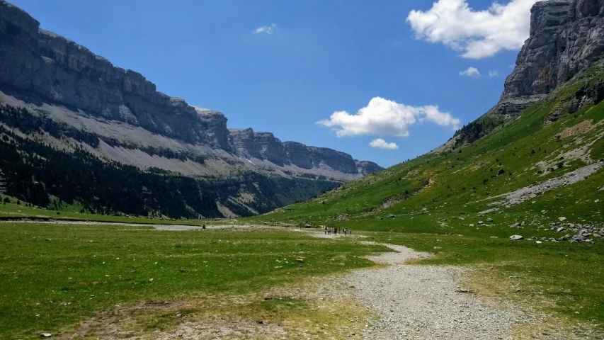 a trail running down to the top of a mountain