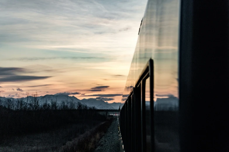 the view from the window of a train