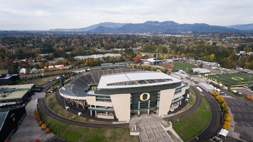 an aerial view of an outdoor football stadium