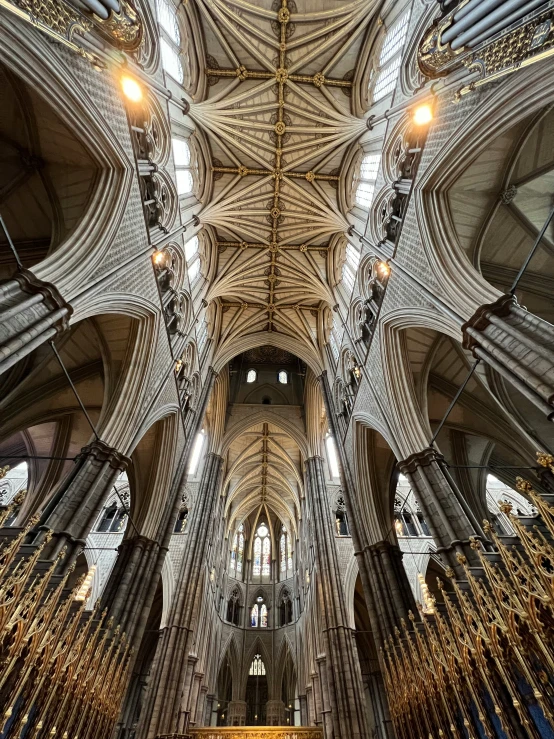 inside view of a cathedral with pipe organ