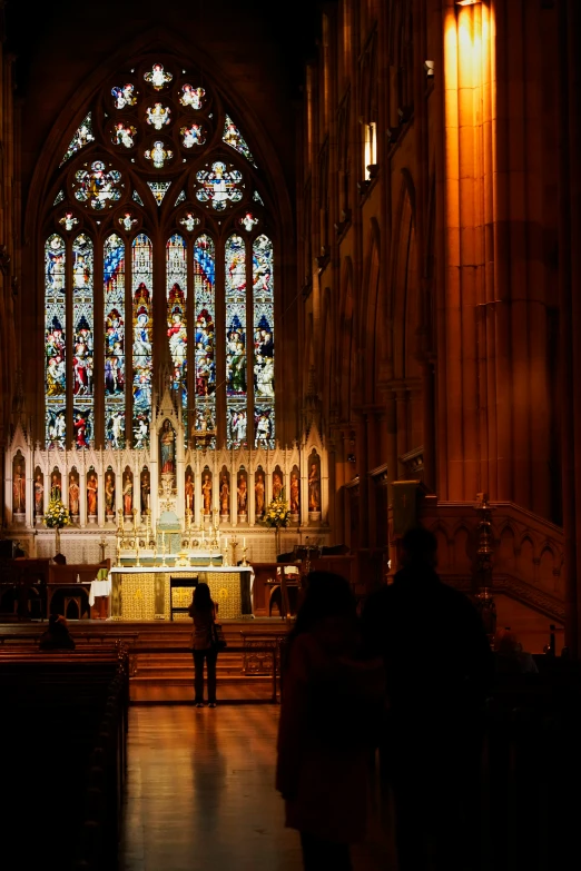 a very large cathedral with a big window