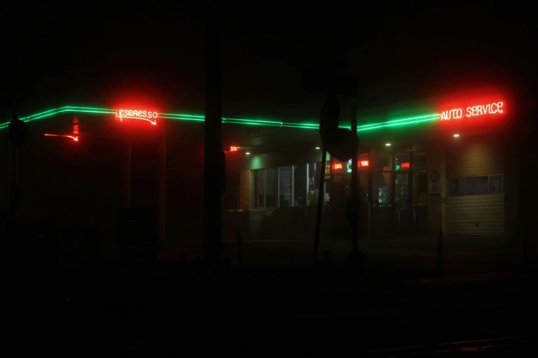 three street lights on the side of the road