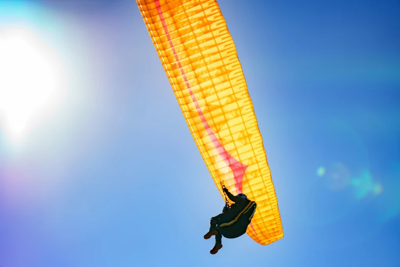 the kite is being lifted above a small platform