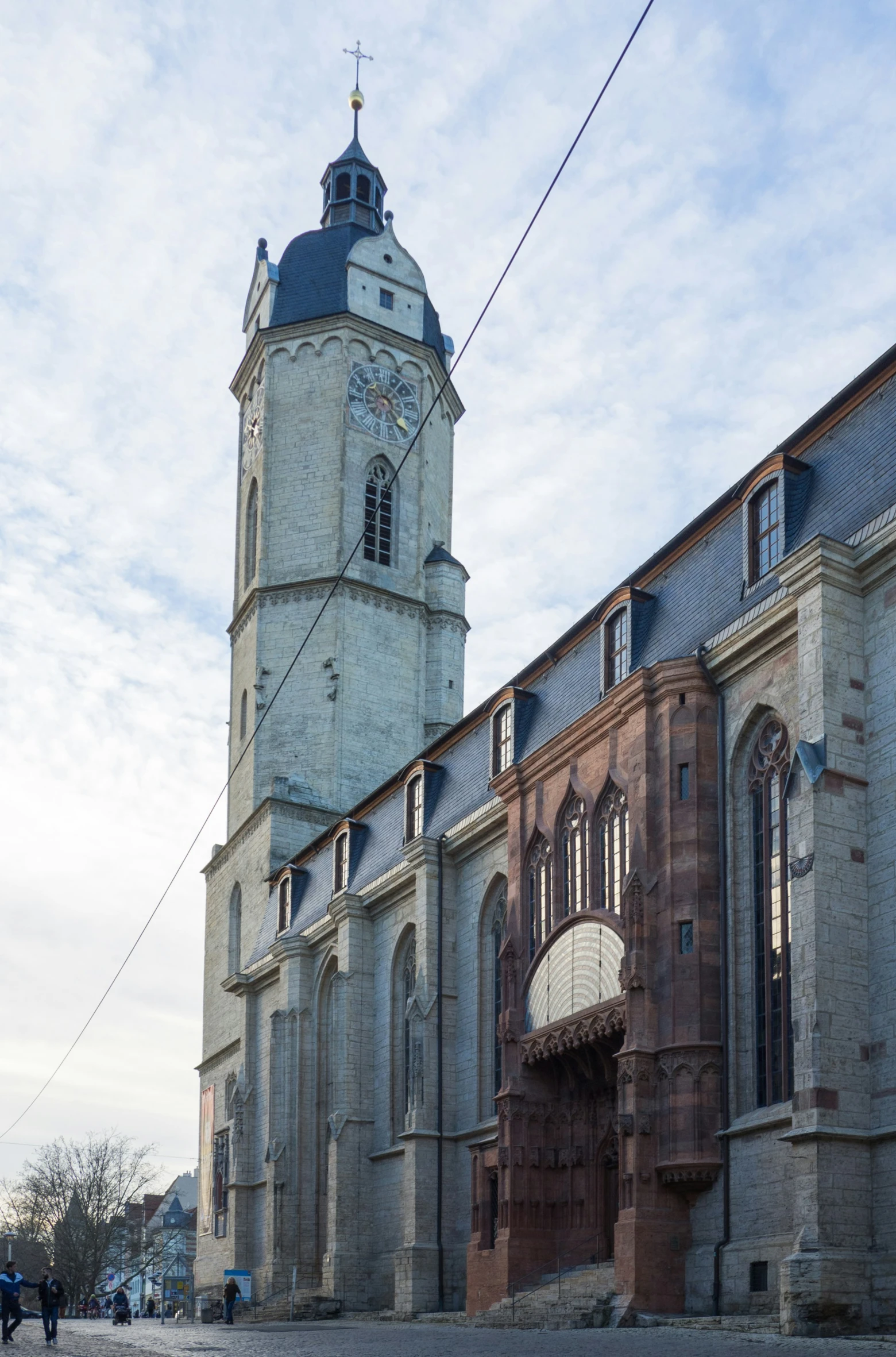 a large tall building with a clock tower