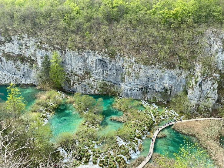 a plethora of lakes surrounded by mountains and trees