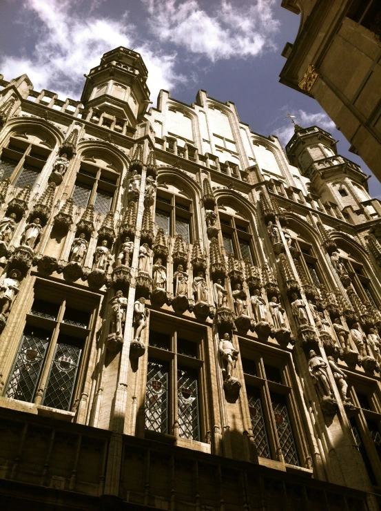 a view of a large building against the sky