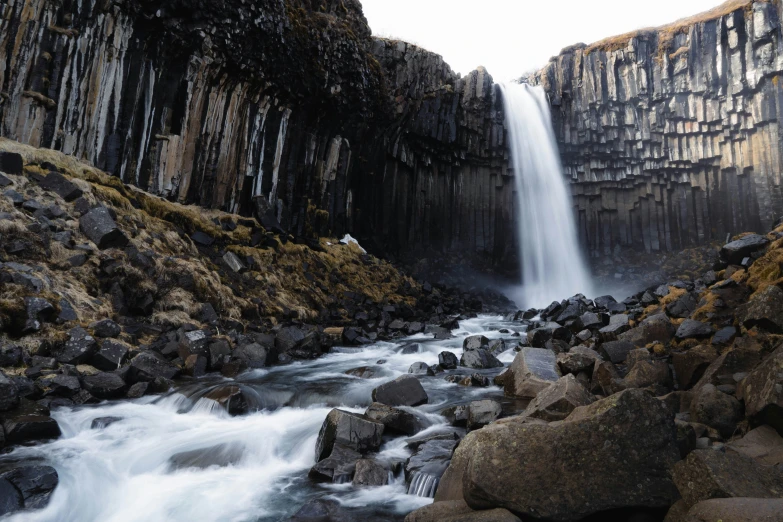 this po of a waterfall shows a waterfall with some water running down it