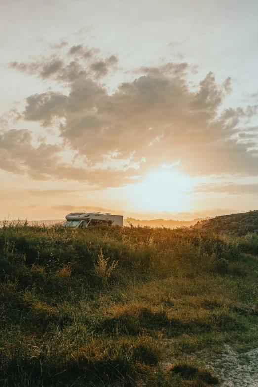 a pickup truck on the side of a hill