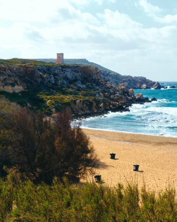 the view from the hill near the beach