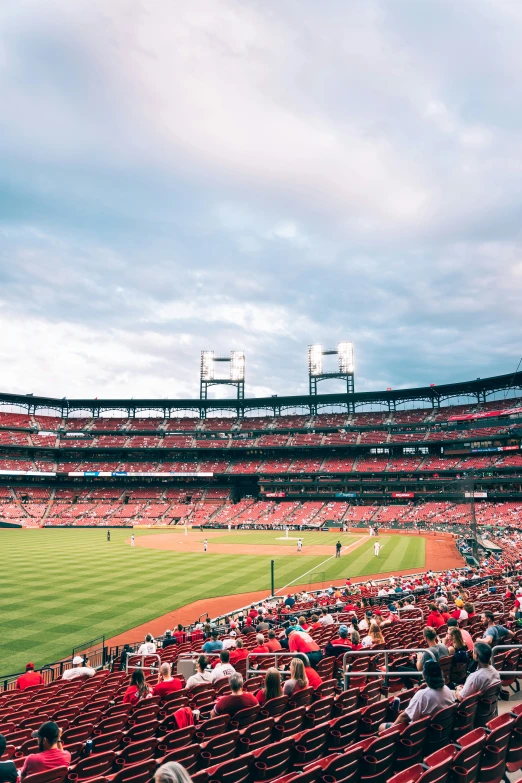 a view of the seats from the center field box