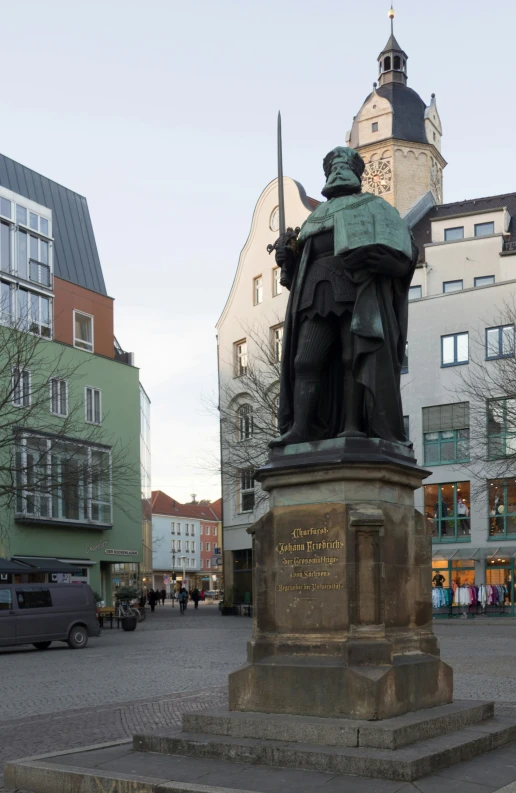 a statue of a man with a gun in his hand