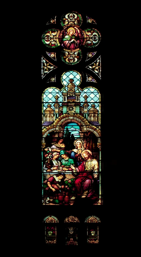 this is a picture of a stained glass window