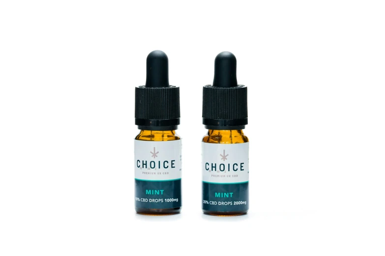two bottles of cb choice mint