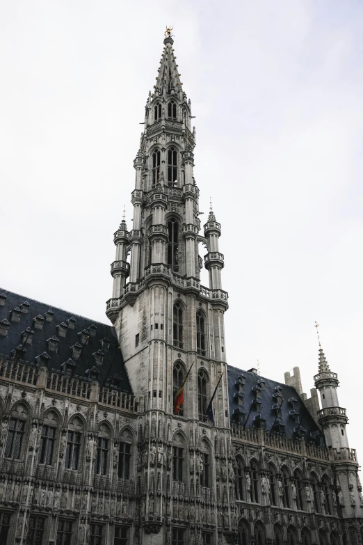 a large building that has some spires on top of it