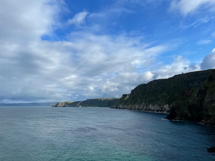 there is an image of the ocean taken from the boat