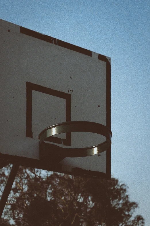 a close up of the side of a basketball hoop