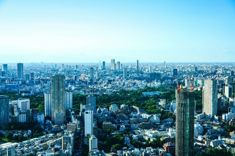 a picture of the city from the top of a skyscr