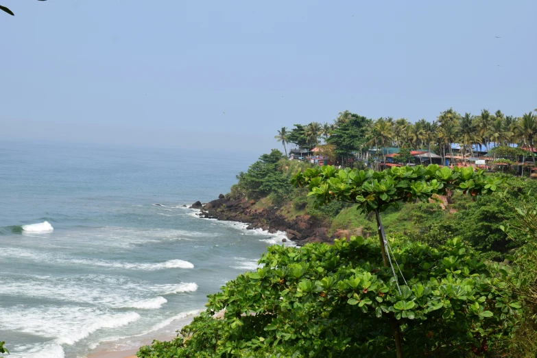 some very pretty hills on the coast of some water