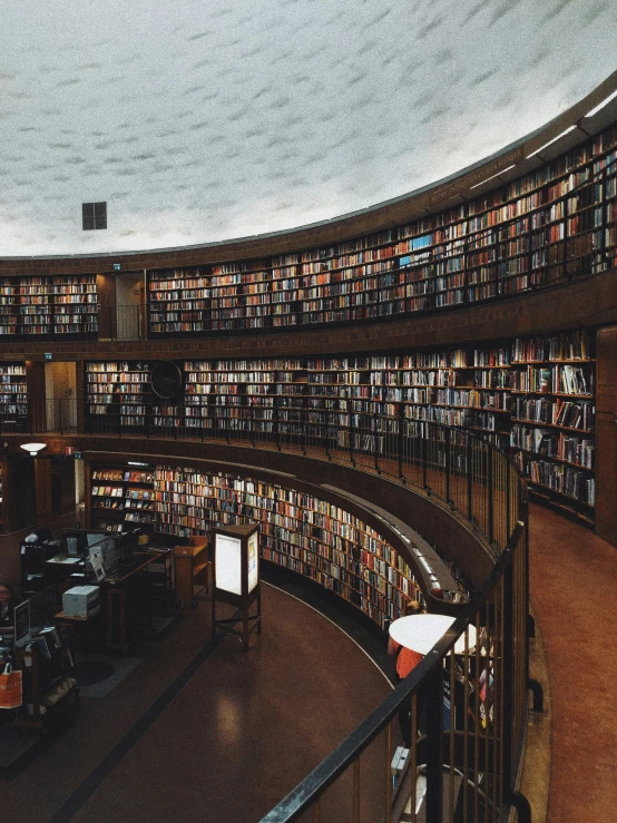 inside an empty liry filled with book cases