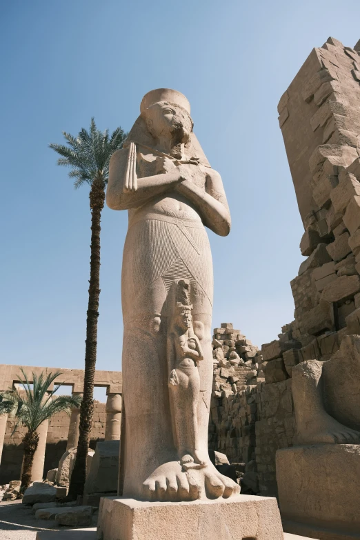 a large statue of the egyptian god anub