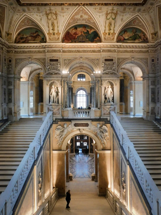 a room filled with lots of stairs and walls