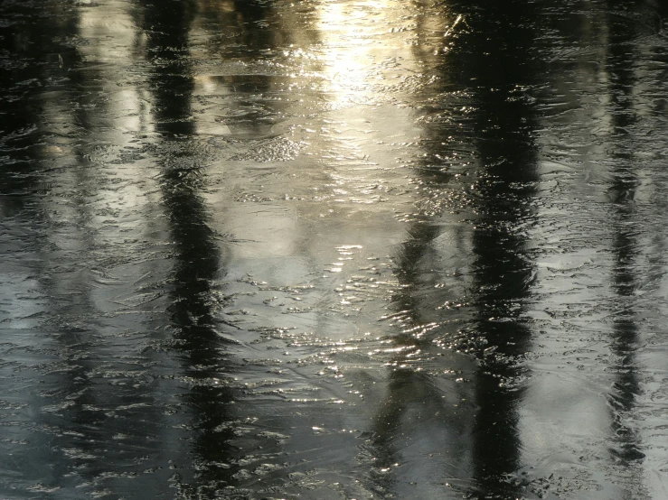 reflection of the sun and water on a lake