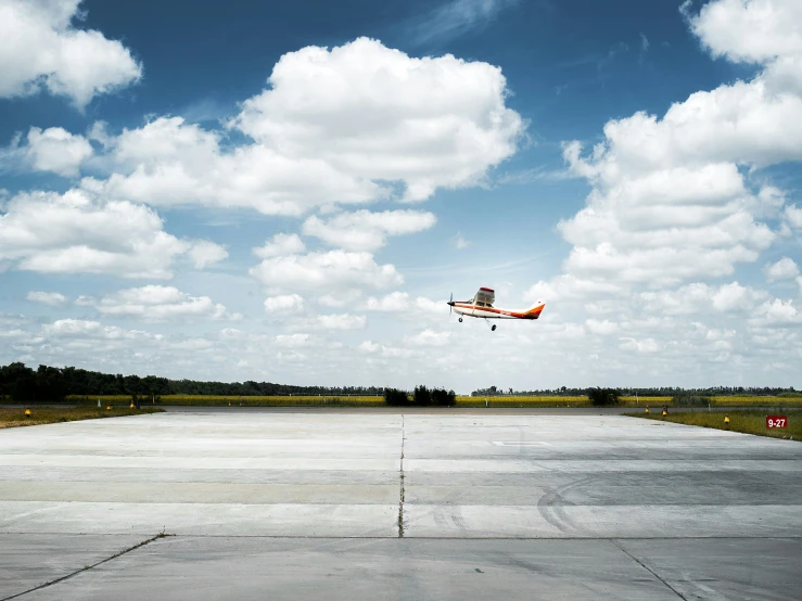 an airplane is about to take off from an airport runway