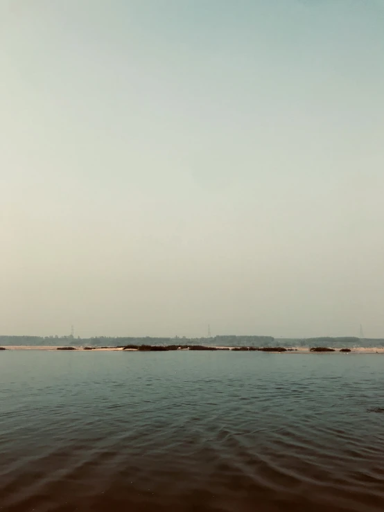 a lone tree that is standing in the water