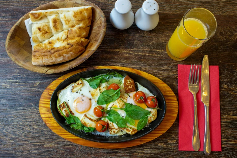 the breakfast was served with two eggs and toast