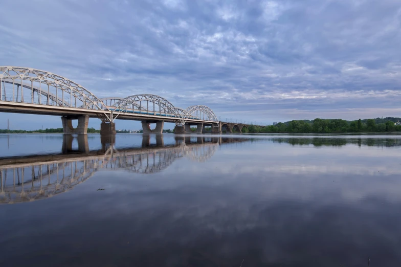 a view of the river and an overpass