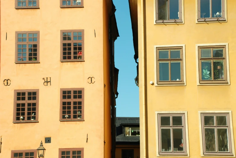 a street corner with some old buildings on either side