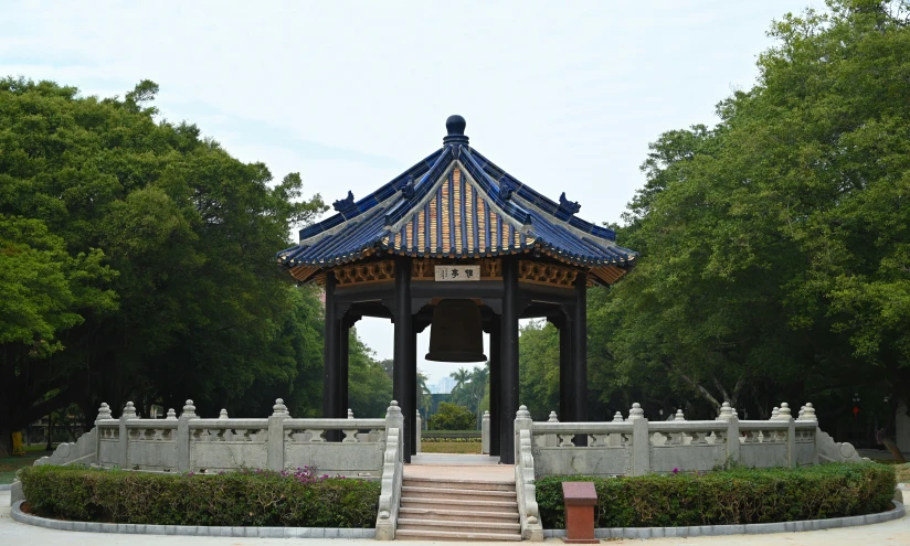 the pagoda is a nice spot to rest while walking