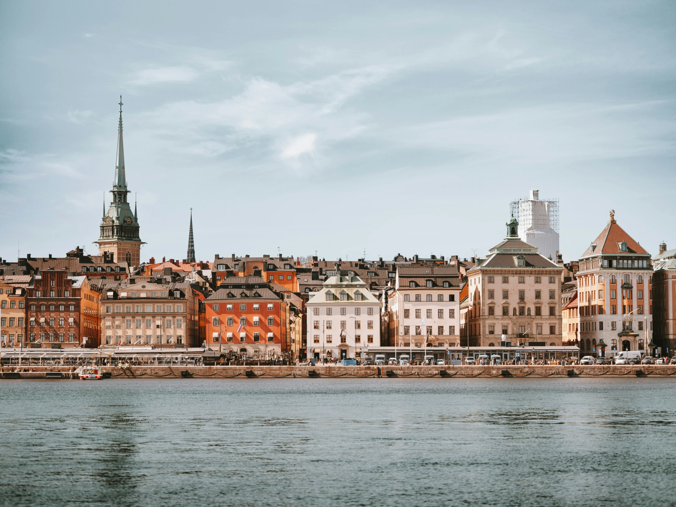 a view of the old town by the sea