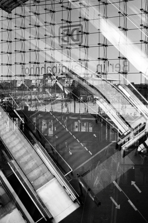 a po taken through a train window shows the tracks in an area