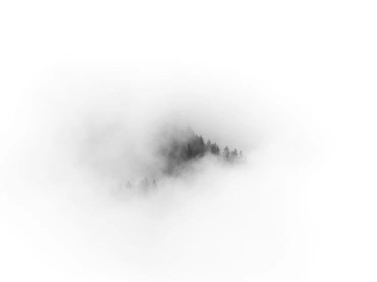 a po of the mountains in the fog