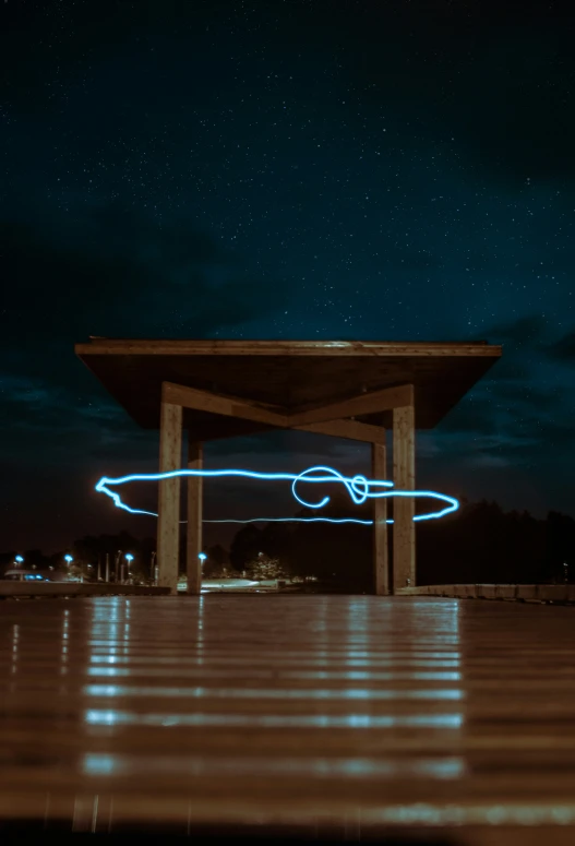 a po with long exposure to depict light painting