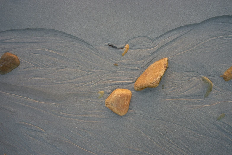 some very interesting rocks and sand on the beach