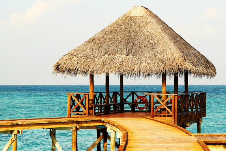 the dock is built on the water to protect it from approaching the water