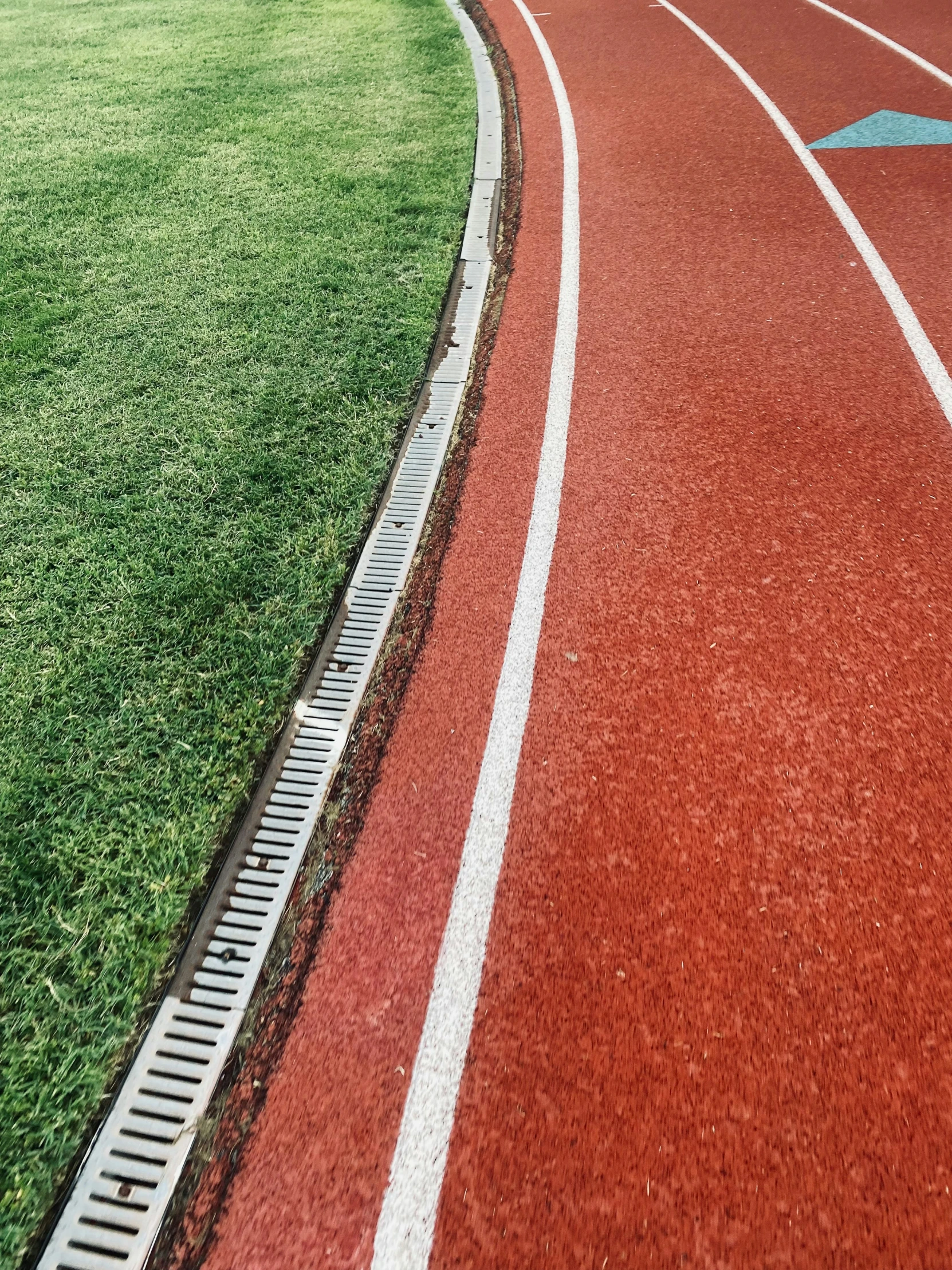 the white line on the track is painted black