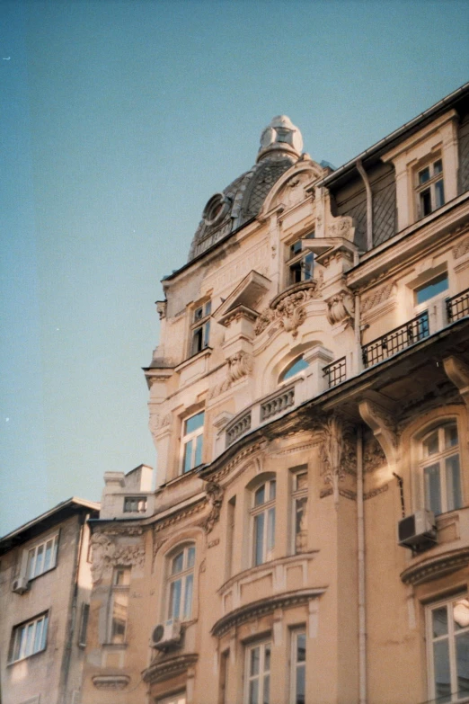 a big building with a clock on top