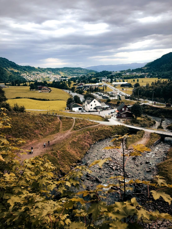 a po taken from above of a small rural area