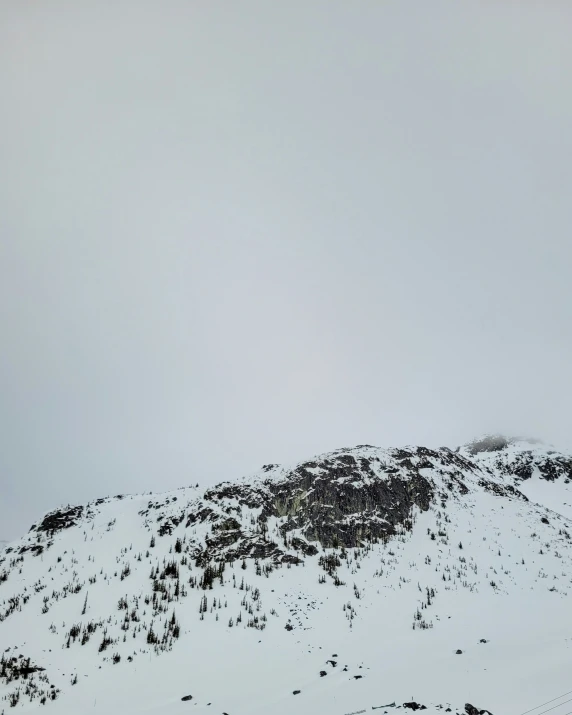 a snowy mountain is covered in lots of snow