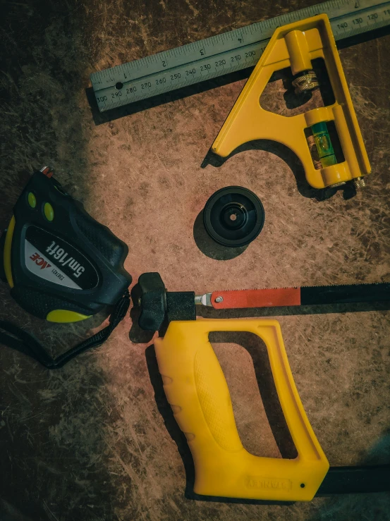 a tool and tools lying on the ground