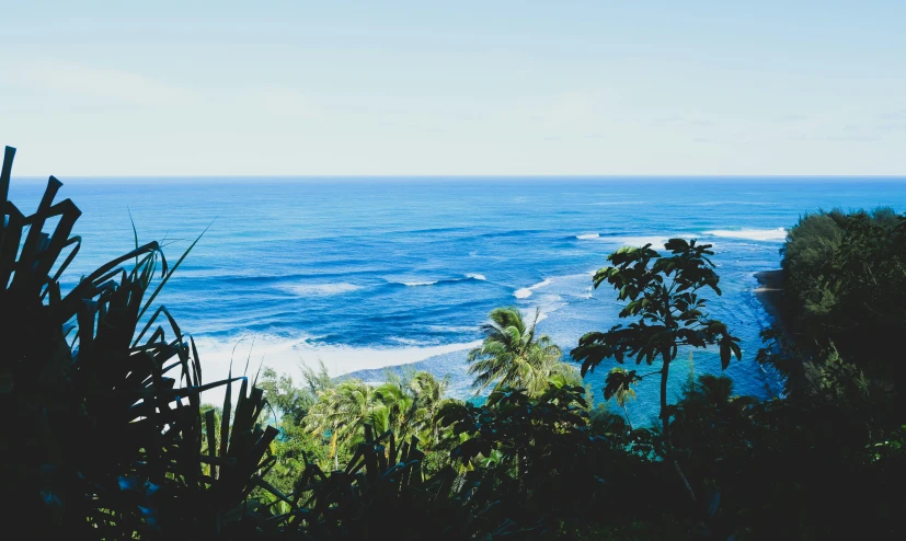 the ocean near the beach is beautiful and clear